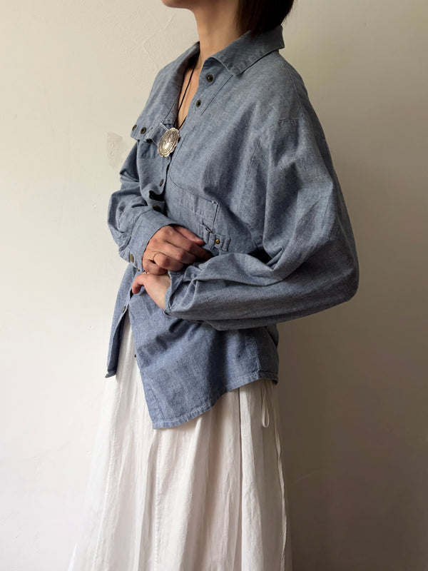 80's Cotton Blue Shirt.