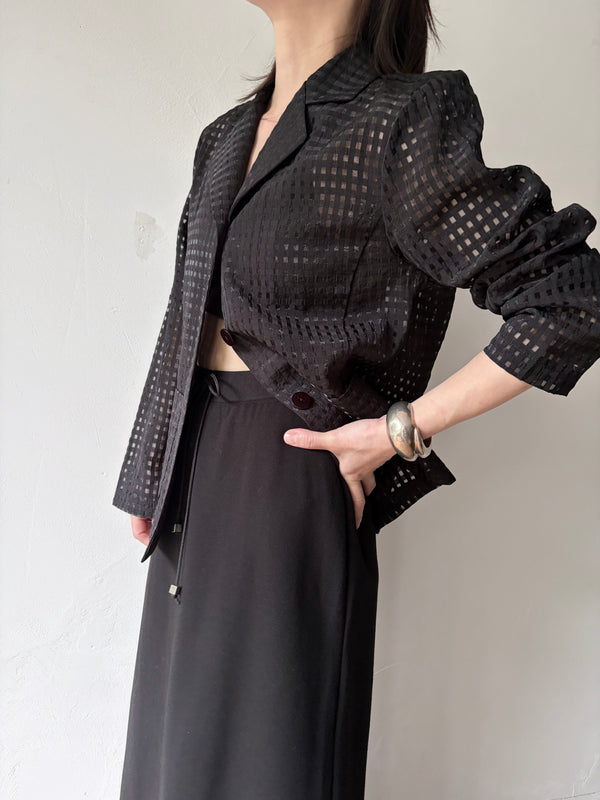 Black Checked Jacket.