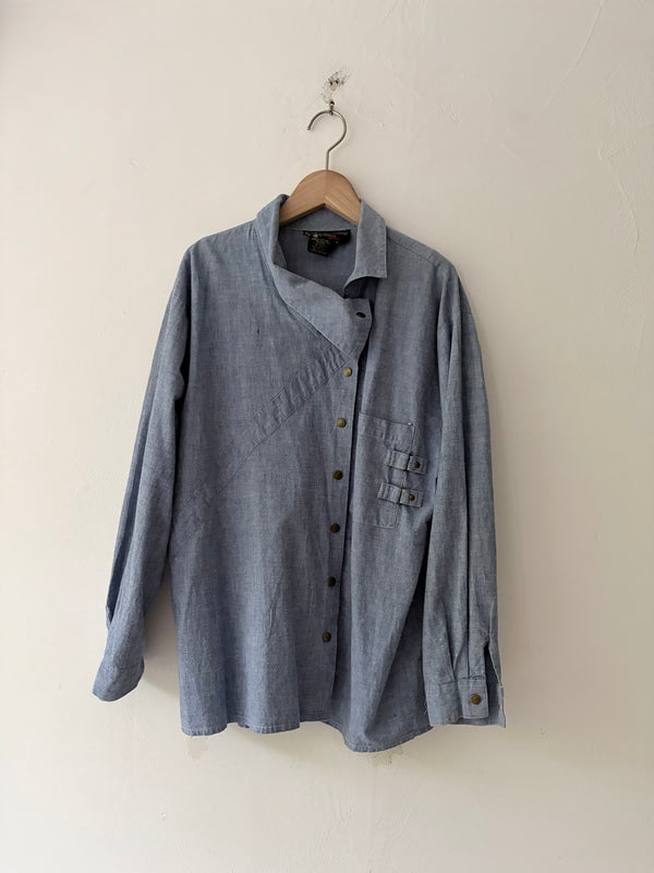 80's Cotton Blue Shirt.