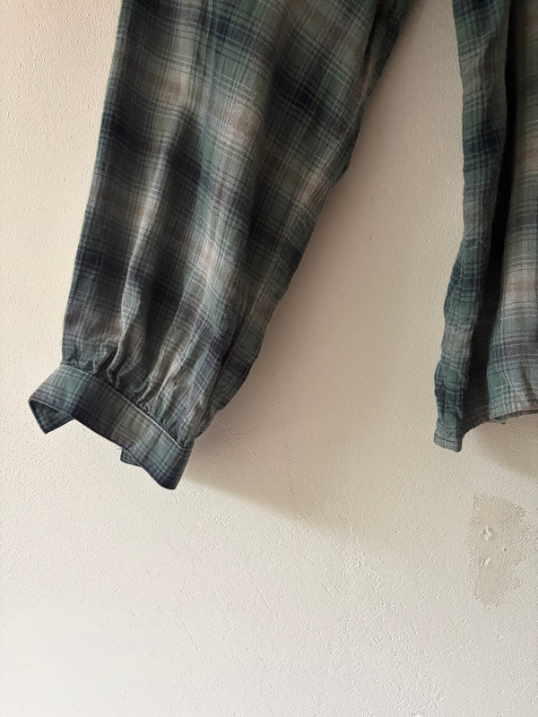 90's Checked Blouse.