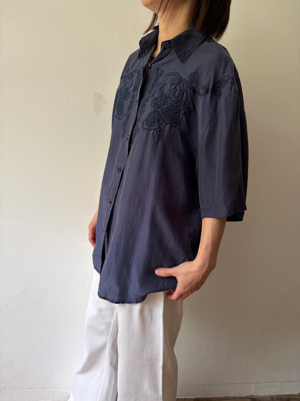 Silk Embroidered Blouse.