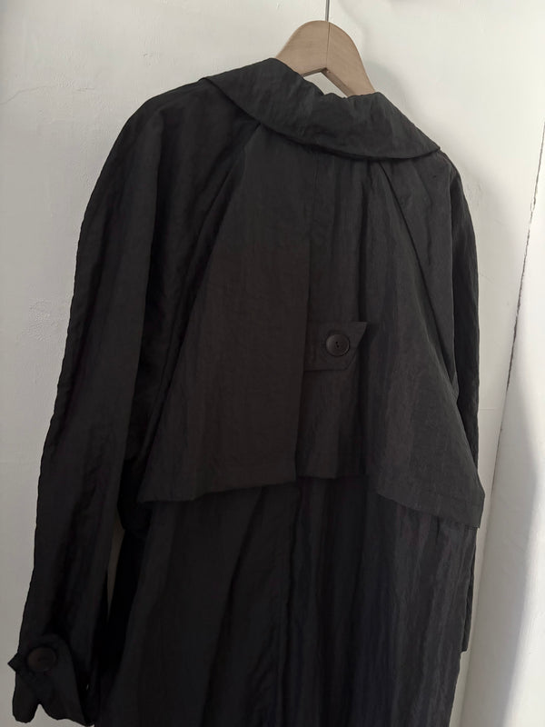 80's-90's Nylon Black Coat