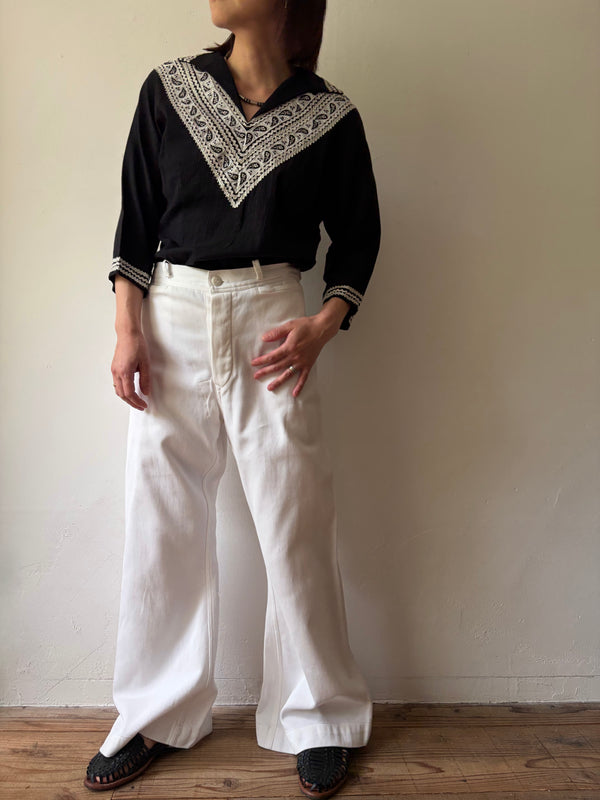 60's-70's Patio Fashions Black Top.