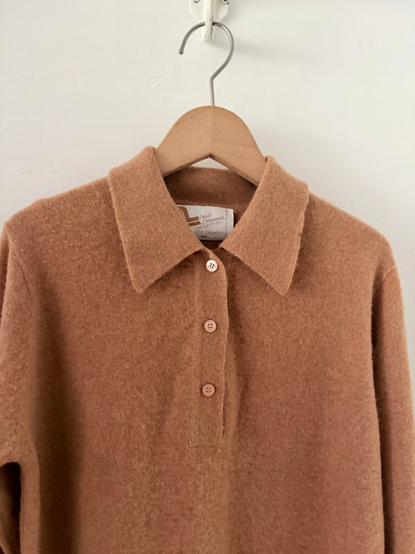 90's 2ply CASHMERE Polo Knit