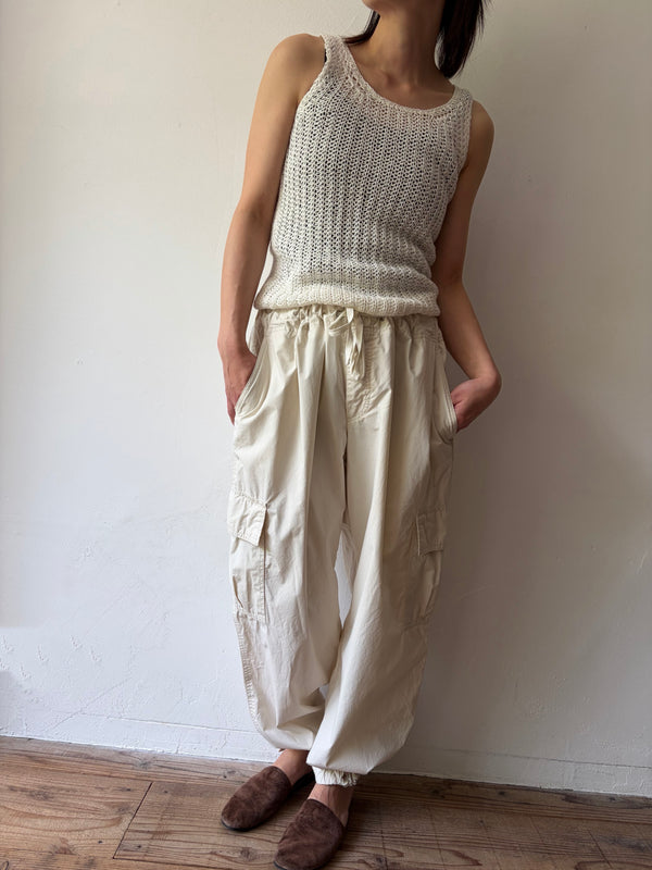 White Ramie Cotton Top