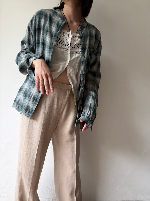 90's Checked Blouse.
