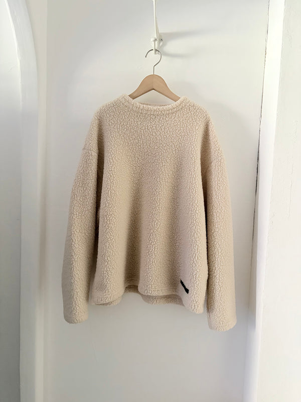 White Fleece Pull Top