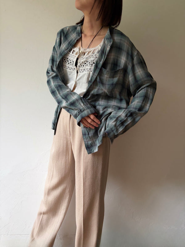 90's Checked Blouse.