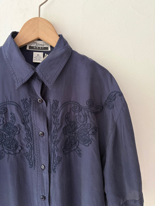 Silk Embroidered Blouse.