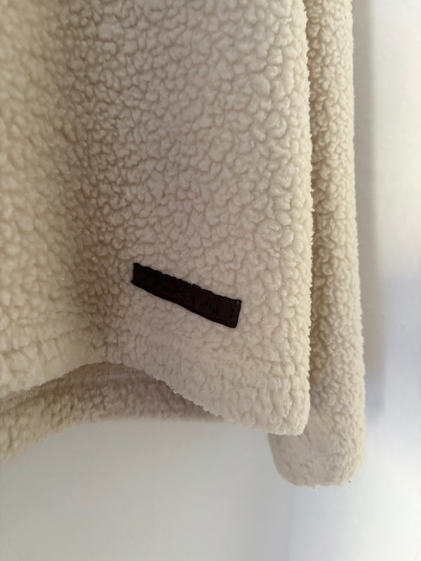 White Fleece Pull Top