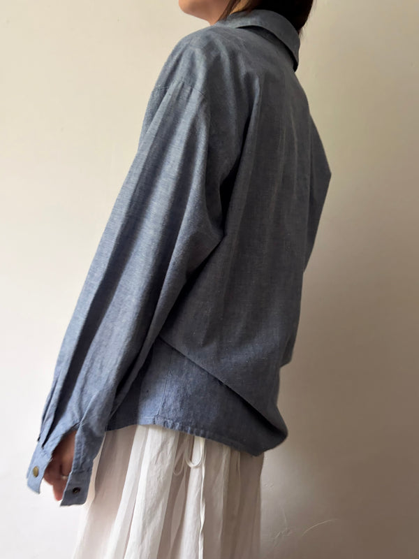 80's Cotton Blue Shirt.
