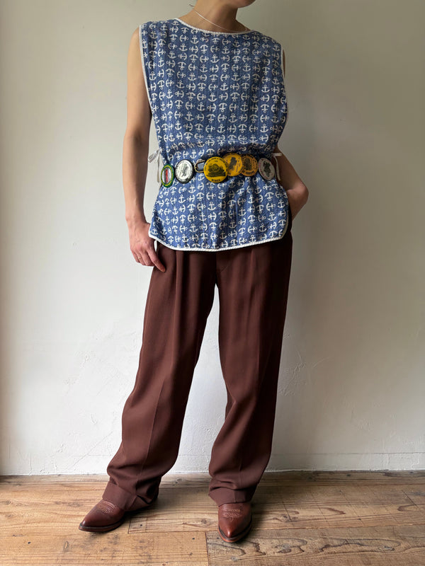 60's-70's Anchor Motif Blouse