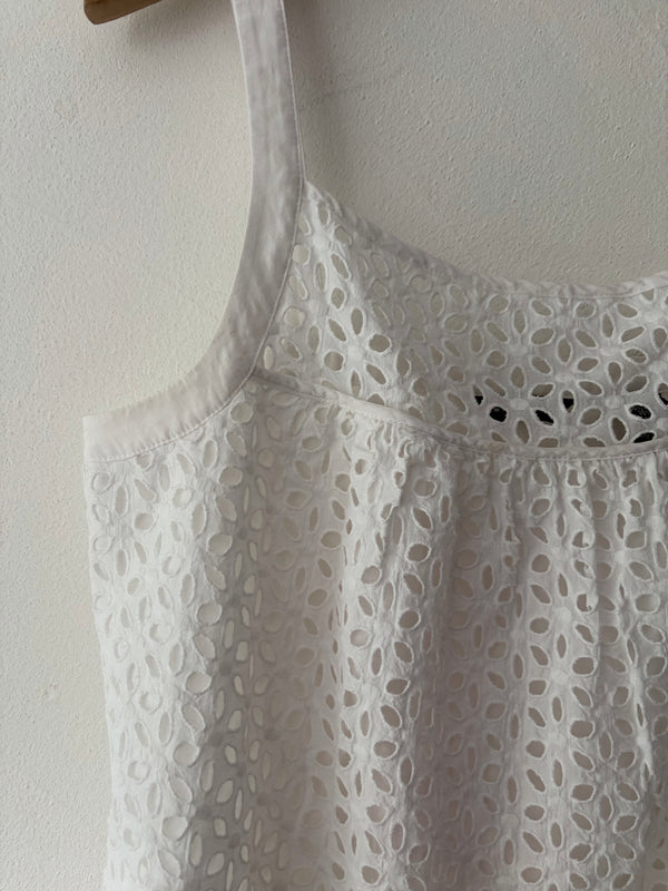 White Eyelet Lace Top.