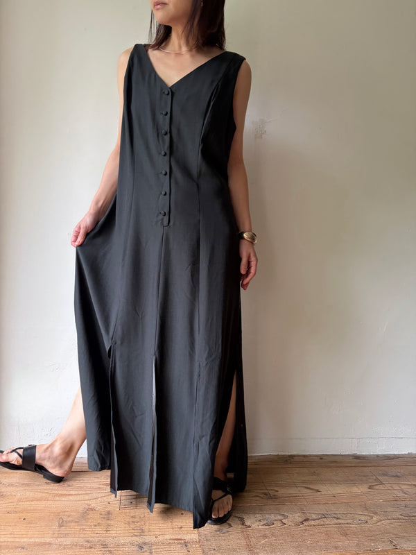 80's-90's Black Dress.MADE IN U.S.A.