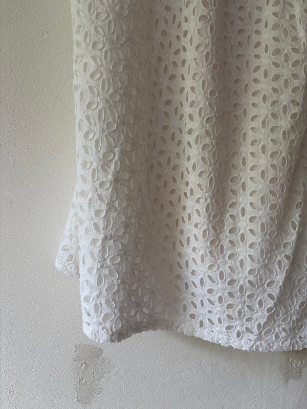 White Eyelet Lace Top.