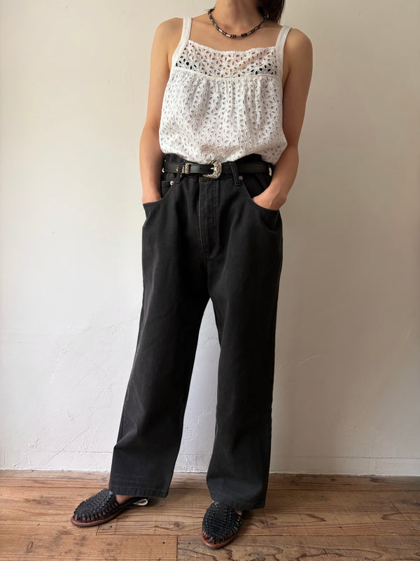 White Eyelet Lace Top.