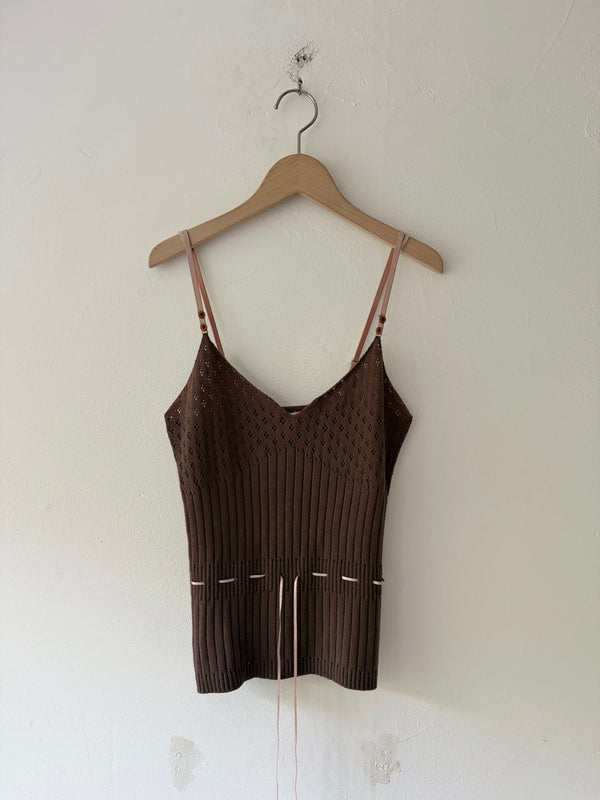Brown Knit Top.