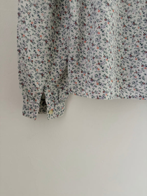 70's-80's Ruffled Pleated Collar Blouse