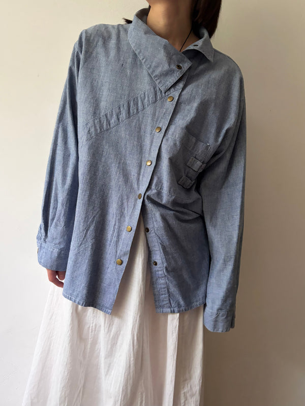 80's Cotton Blue Shirt.