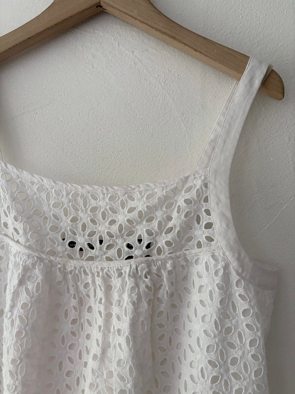 White Eyelet Lace Top.