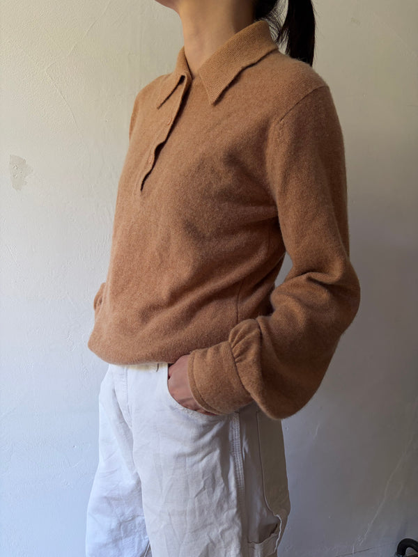 90's 2ply CASHMERE Polo Knit