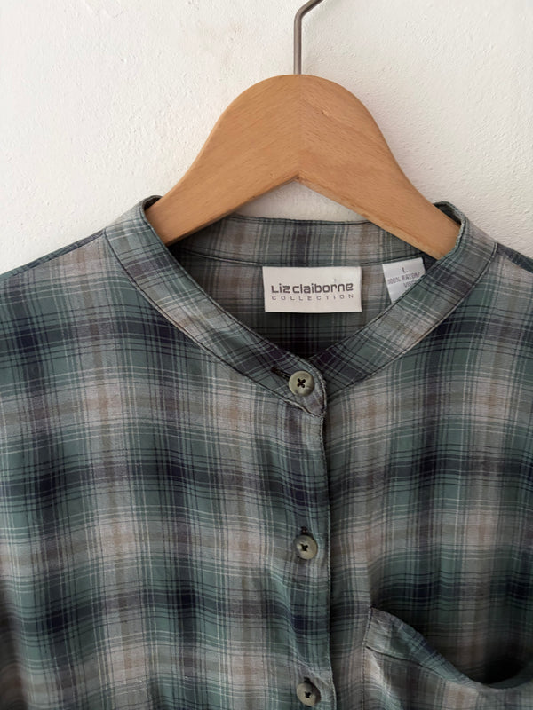 90's Checked Blouse.