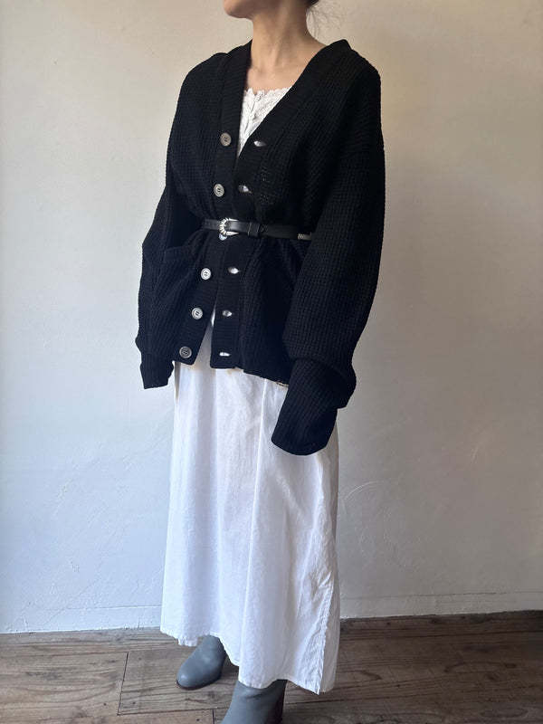 60's Black Knit Cardigan