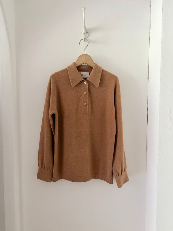 90's 2ply CASHMERE Polo Knit