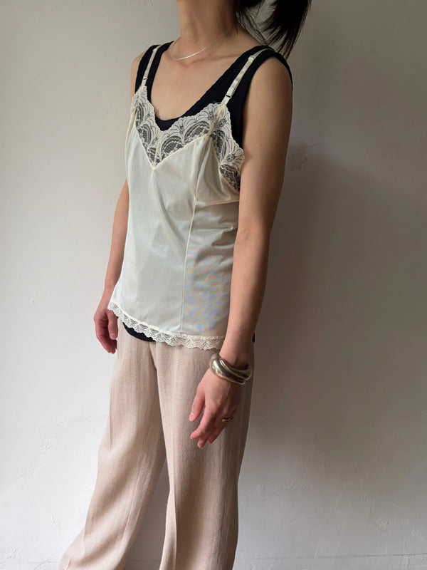 MADE IN U.S.A. Nylon Lace Top.