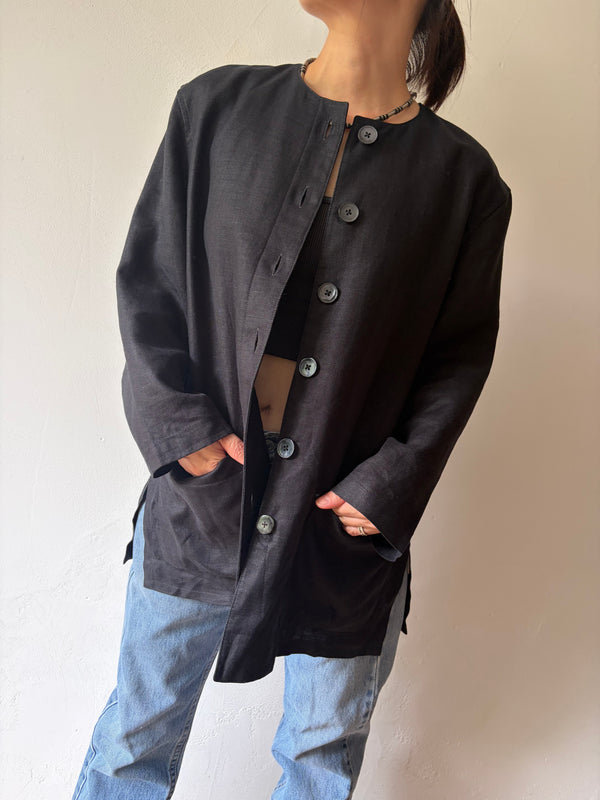 Black Linen Jacket