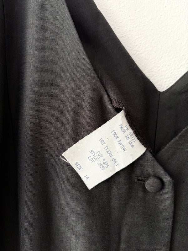 80's-90's Black Dress.MADE IN U.S.A.