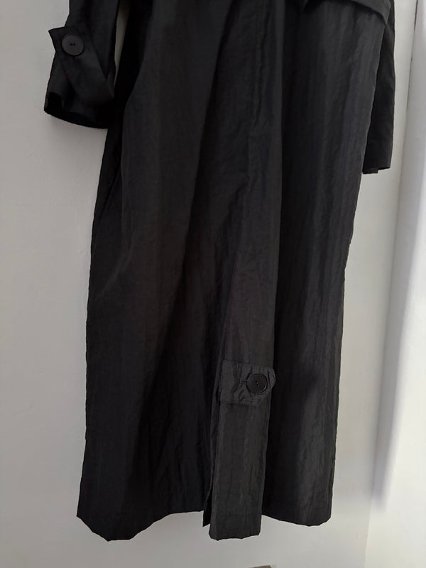 80's-90's Nylon Black Coat