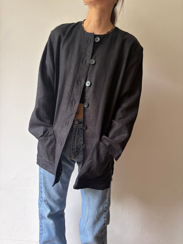 Black Linen Jacket