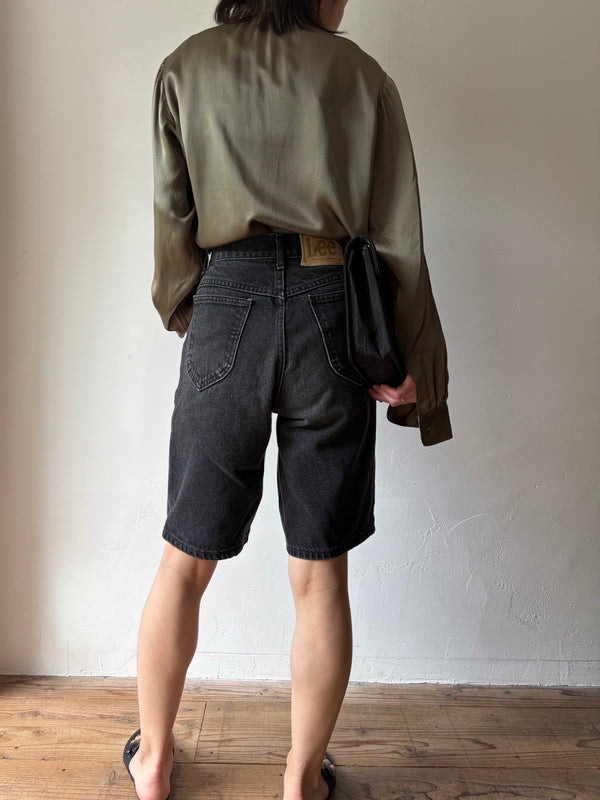 Lee Black Half Denim Pants