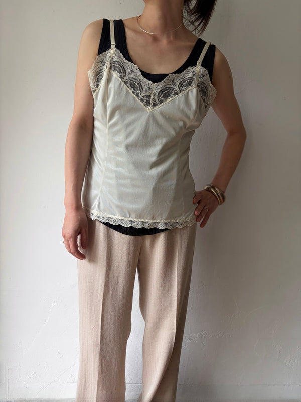 MADE IN U.S.A. Nylon Lace Top.