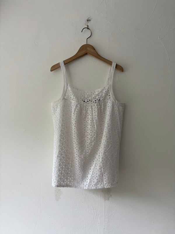 White Eyelet Lace Top.