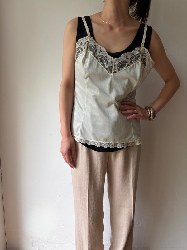 MADE IN U.S.A. Nylon Lace Top.
