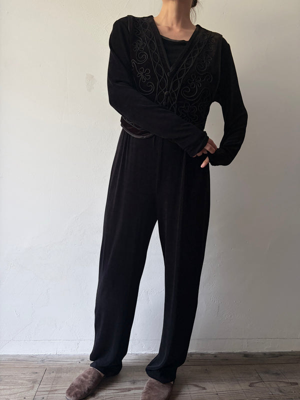 90's Vest-Detail Jumpsuit