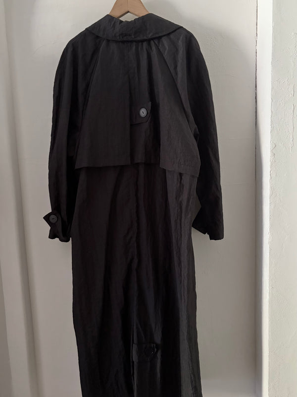 80's-90's Nylon Black Coat