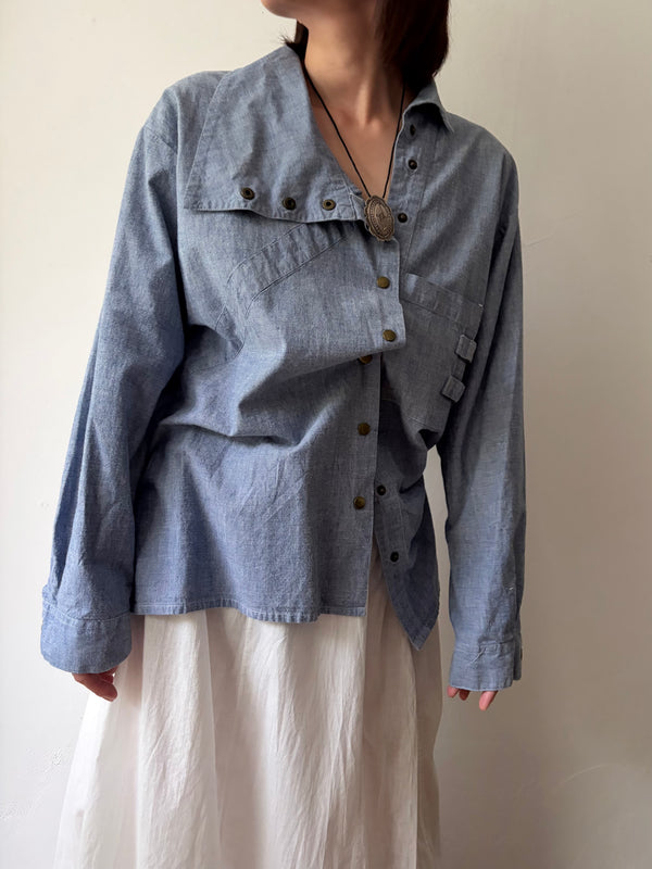 80's Cotton Blue Shirt.