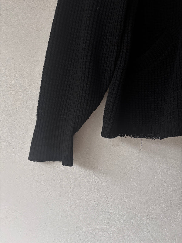 60's Black Knit Cardigan